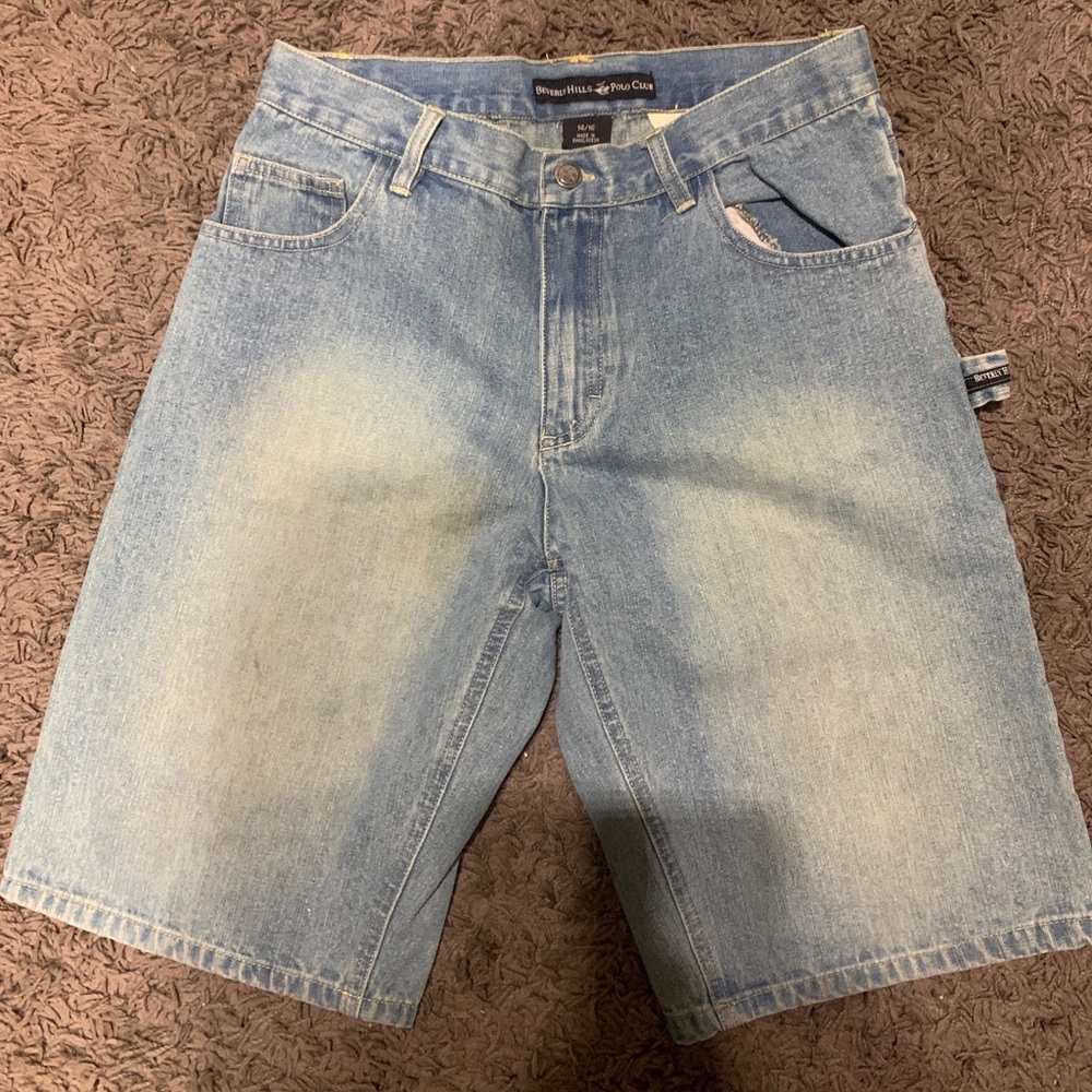 VTG Beverly Hills Polo Club Womens Jeans Shorts Sz 14/16 Y2K Style
